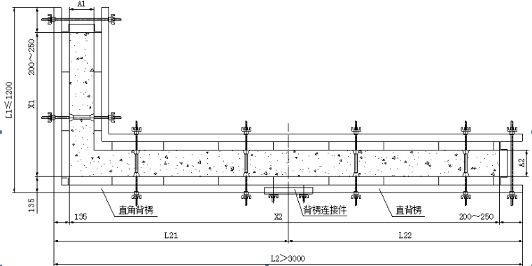 高层住宅工程铝合金模板工程施工方案2016年-47剪力墙模板施工节点大样图