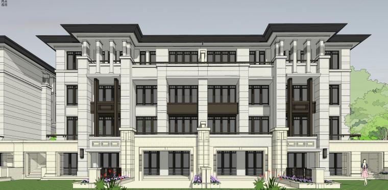 新古典厂房建筑设计资料下载- 新古典别墅建筑模型设计
