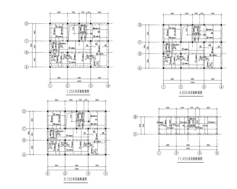 3层住宅规划资料下载-某3层农民住宅砖混结构施工图（CAD）