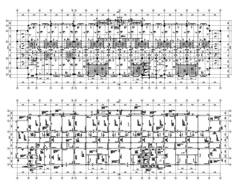 12层cad图资料下载-12层高层住宅混凝土结构施工图（CAD）