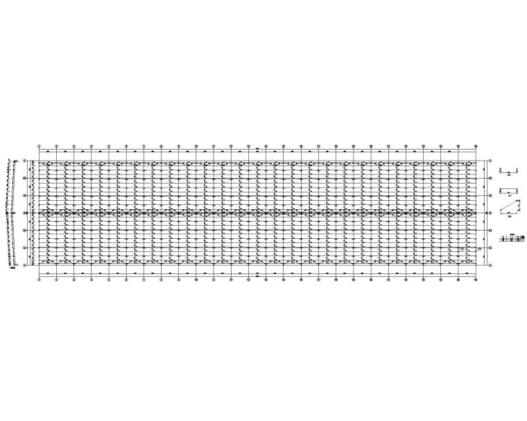 36米跨度钢结构弧形厂房资料下载-36米双跨钢结构厂房结构施工图（CAD）