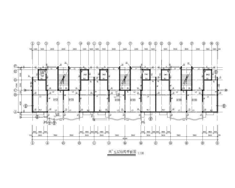 6层住宅楼dwg资料下载-6层带底商住宅楼混凝土结构施工图（CAD）