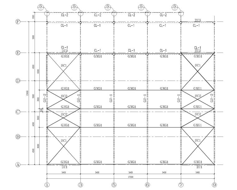 2层钢结构结构施工图资料下载-某二层小型医院办公钢结构施工图（CAD）