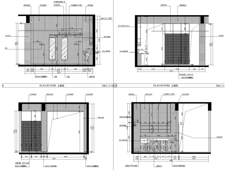 ME+梦想健身私教工作室装修施工图+实景图-11立面图2