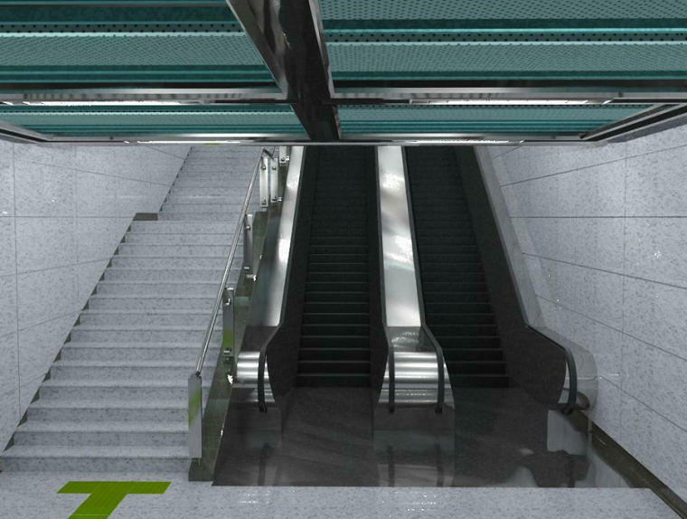 地铁站内设计su模型资料下载-BIM模型-Revit模型-地铁站模型2016