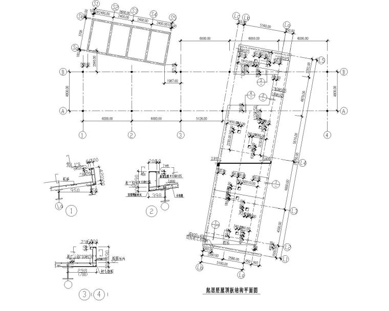 钢结构钢筋cad资料下载-某依山地地形钢结构别墅施工图（CAD）