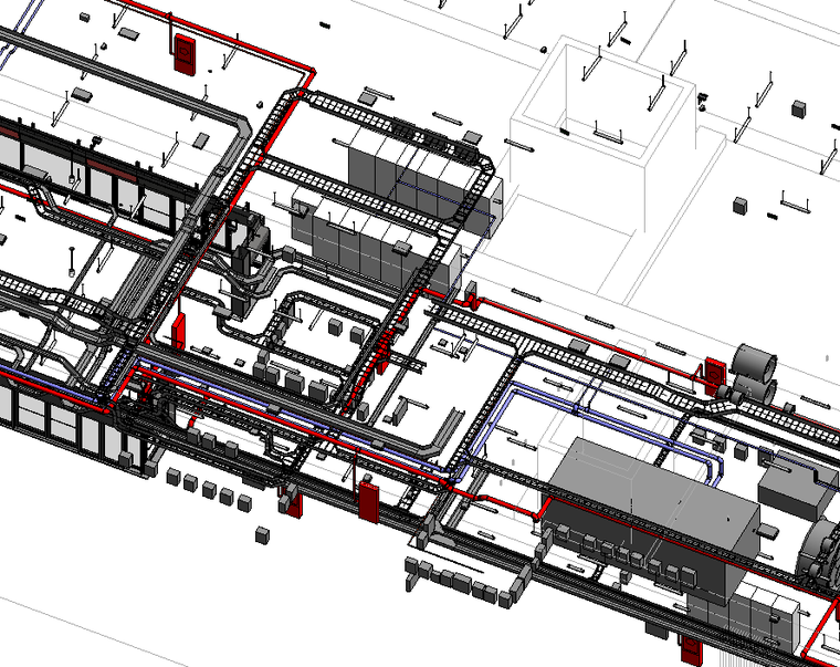 医院bim模型下载资料下载-BIM模型-Revit模型-医院地铁站模型