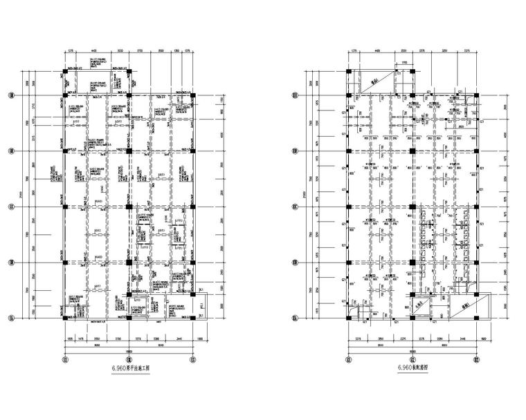 混凝土结构预留孔洞资料下载-某六层办公楼混凝土结构施工图（CAD）