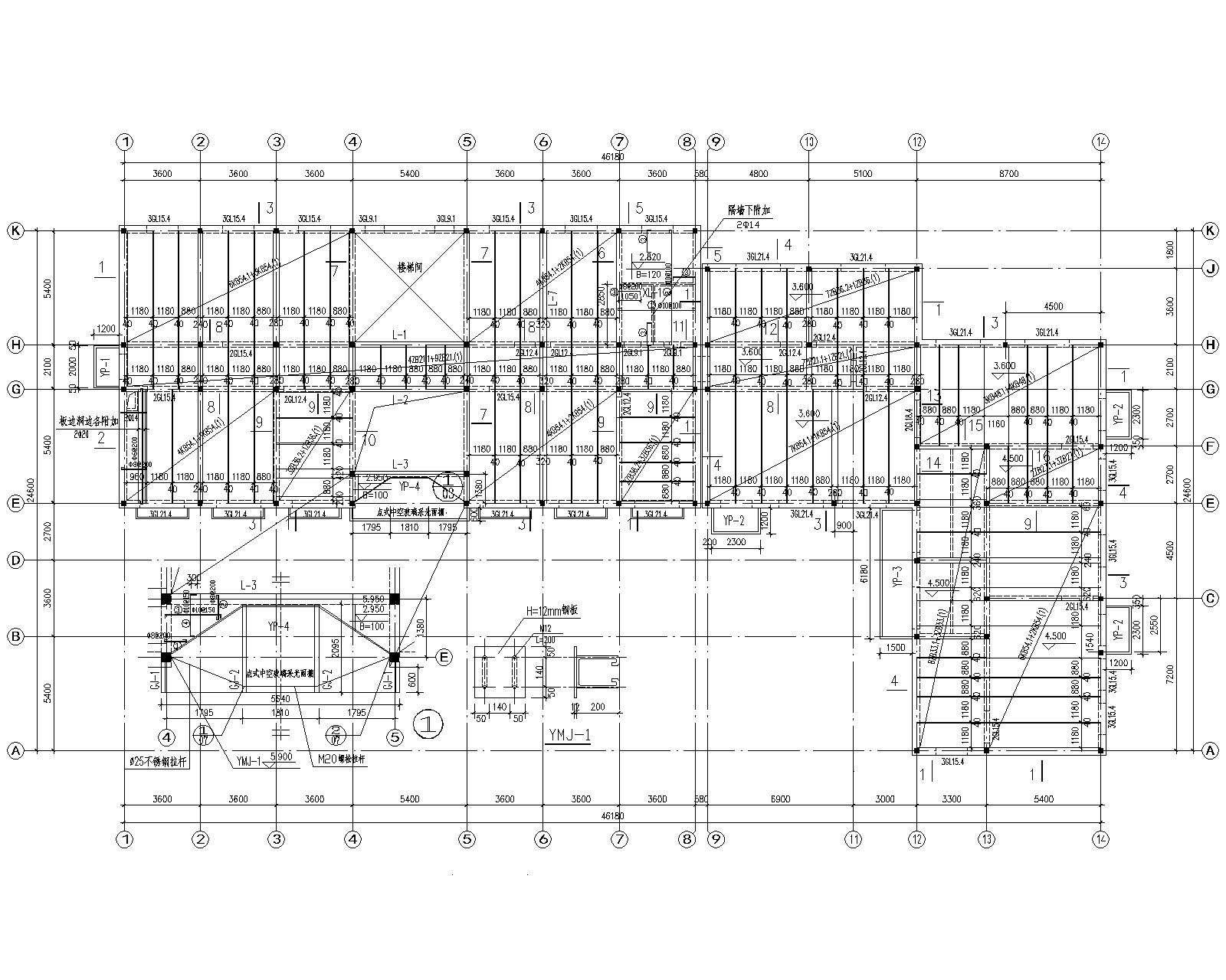 某三层办公楼砖混结构施工图(cad)