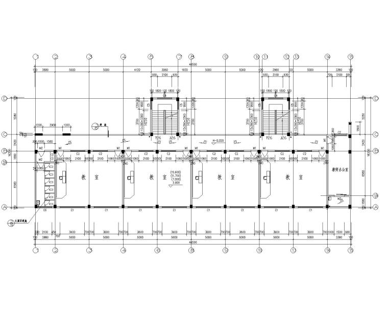 教学楼条形基础资料下载-6层教学楼混凝土结构施工图（CAD含建筑）