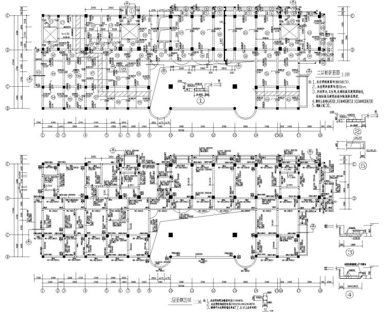 小汤山医院施工资料下载-某9层医院混凝土结构施工图（CAD）