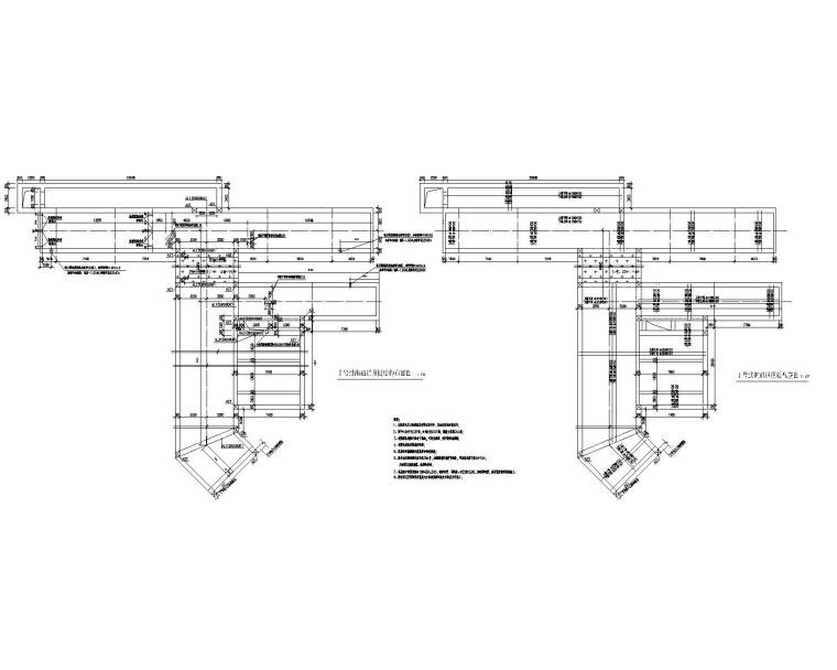 基坑围护及主体结构设计施工图（CAD）-底板配筋图