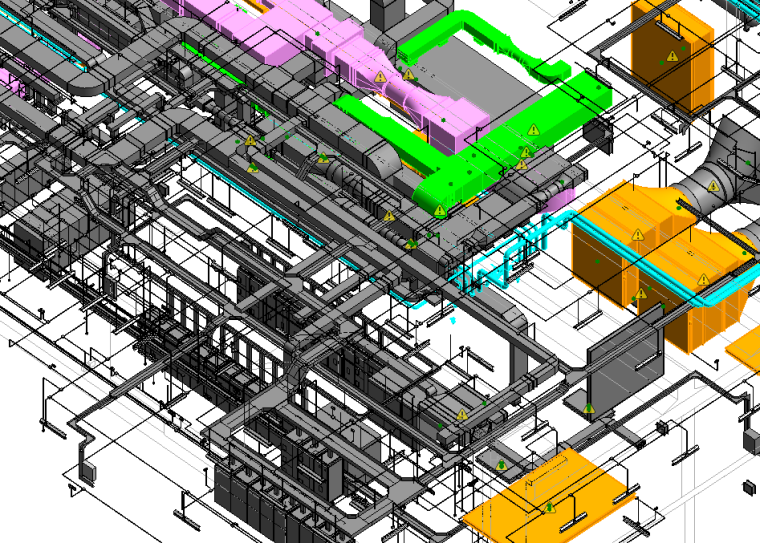 管综综合设计资料下载-BIM模型-Revit模型-地铁站管综模型