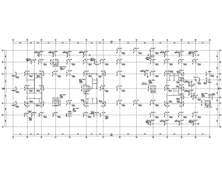 九层完整图纸资料下载-某九层办公楼混凝土结构施工图（CAD）