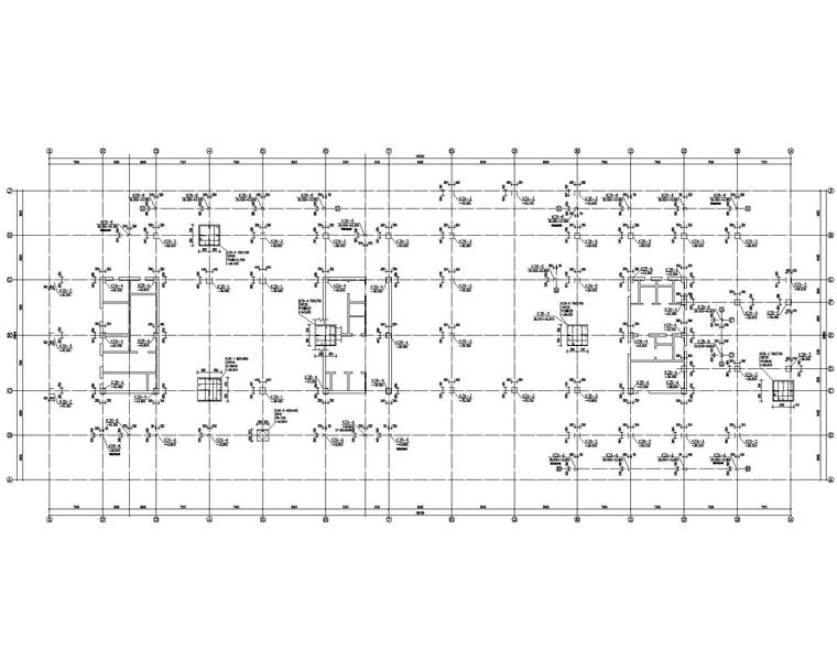 九层办公建筑资料下载-某九层办公楼混凝土结构施工图（CAD）