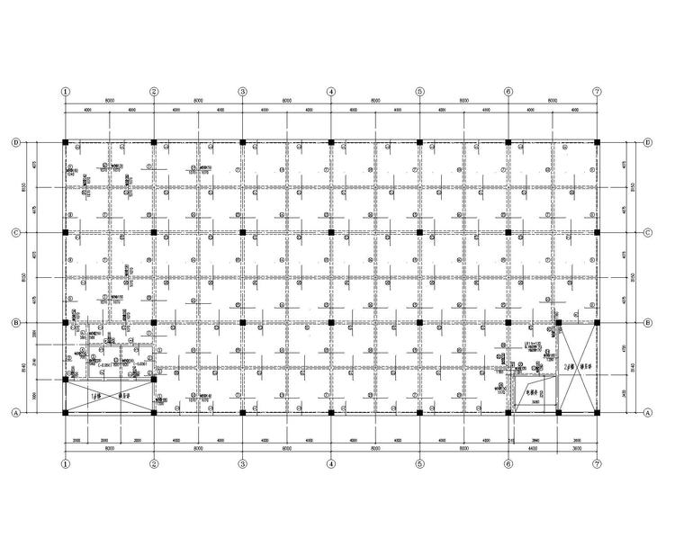 三层钢结构厂房施工图资料下载-某三层厂房混凝土结构施工图（CAD）