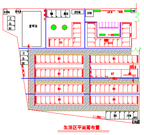 临建食堂cad资料下载-商贸城南地块总承包工程临建施工方案