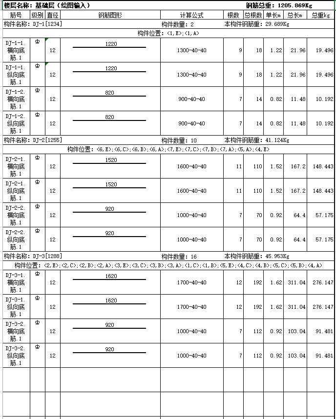 框架卫生院施组及清单计价平面图、进度图-4、钢筋