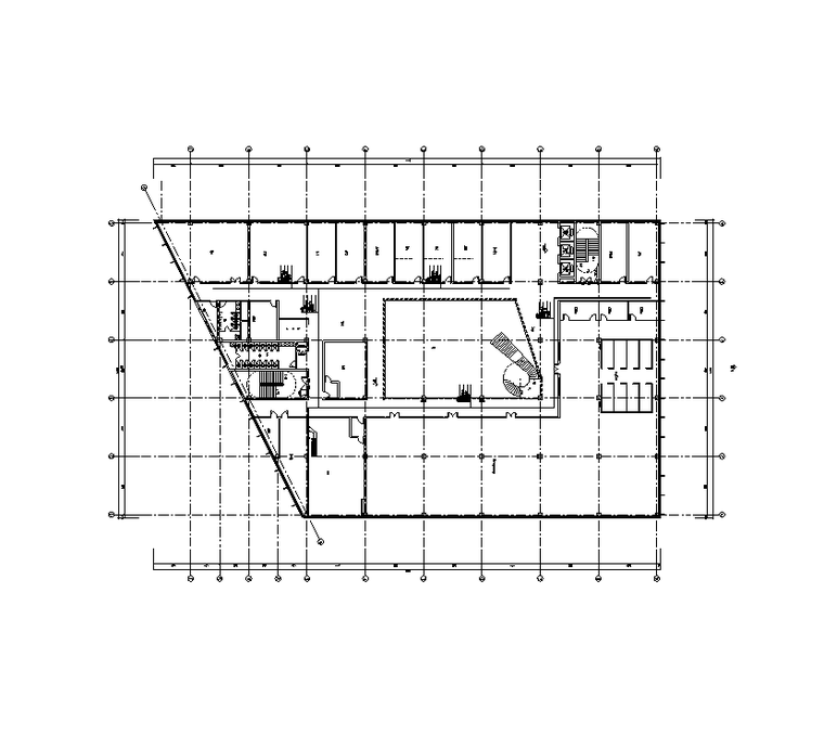 江苏5层公共建筑电气施工图-弱电平面图