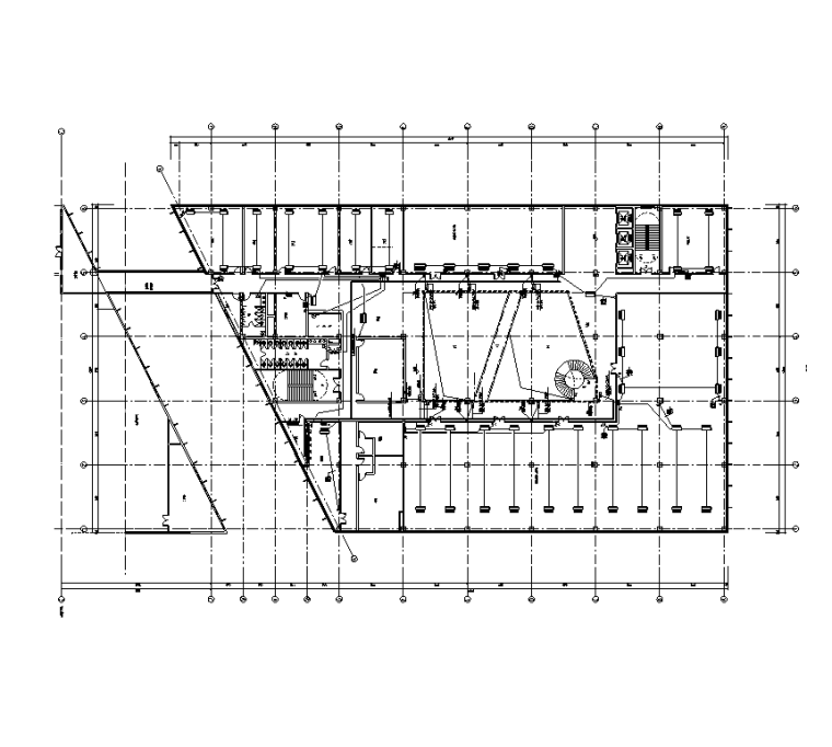 江苏5层公共建筑电气施工图-三层配电平面图