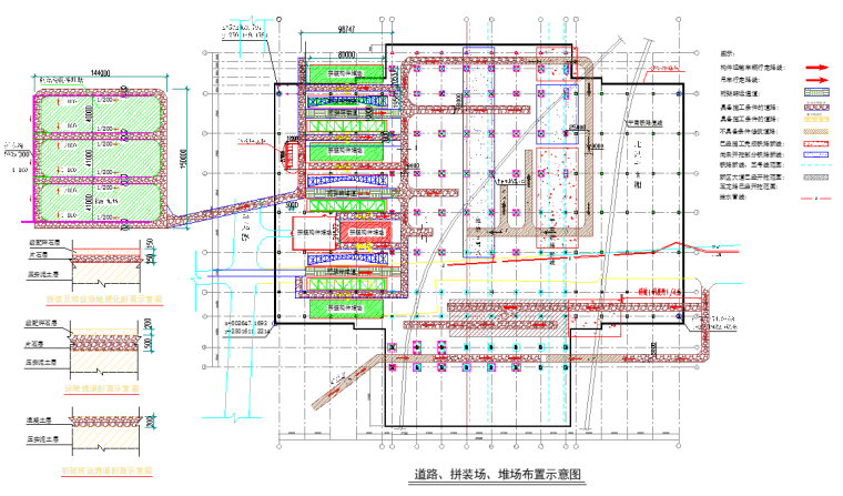 钢结构挑棚施工图资料下载-大型火车站地下部分钢结构施工方案
