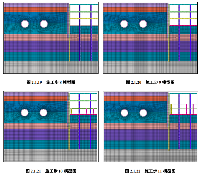 综合体基坑支护及降排水设计方案（198页）-施工步模拟图