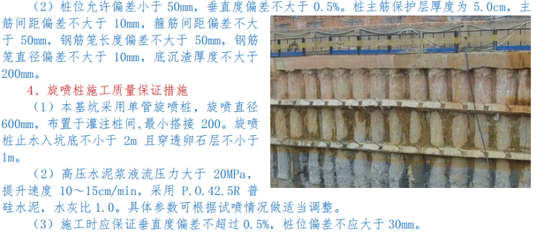 基地综合体项目基坑支护及土石方工程技术标-旋喷桩施工质量保证措施