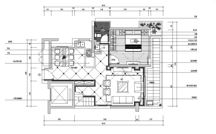 欧式住宅别墅施工图资料下载-欧式风格复式别墅住宅施工图设计