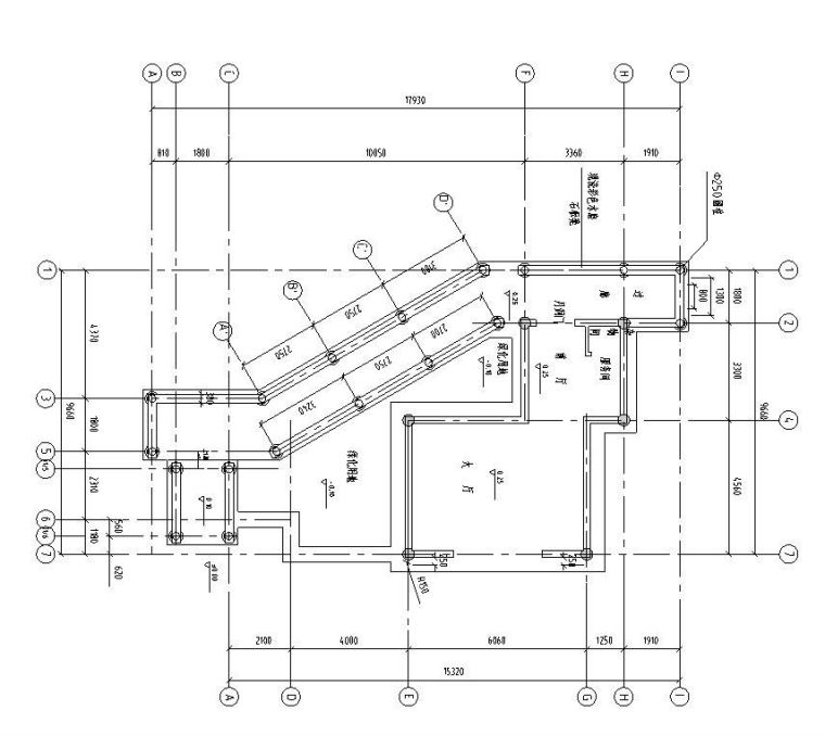 单层施工设计资料下载-单层不规则公园茶室施工图设计