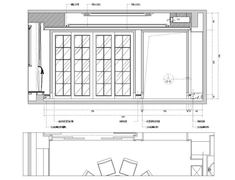 欧式风格豪华家装设计完整施工图设计+实景-过厅B立面图