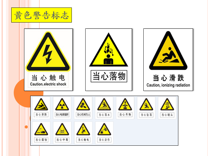 警告标志的三种颜色图片