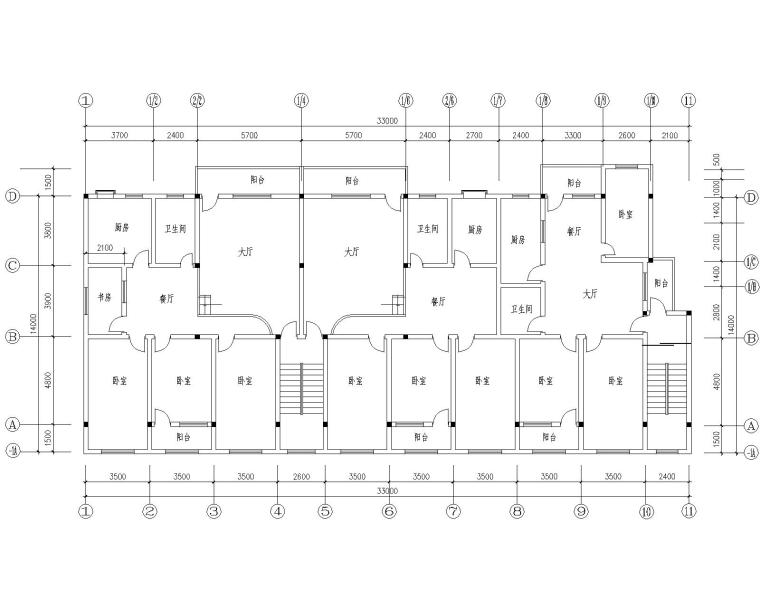 单层砖混库房施工图资料下载-某六层住宅砖混结构施工图（CAD含建筑图）