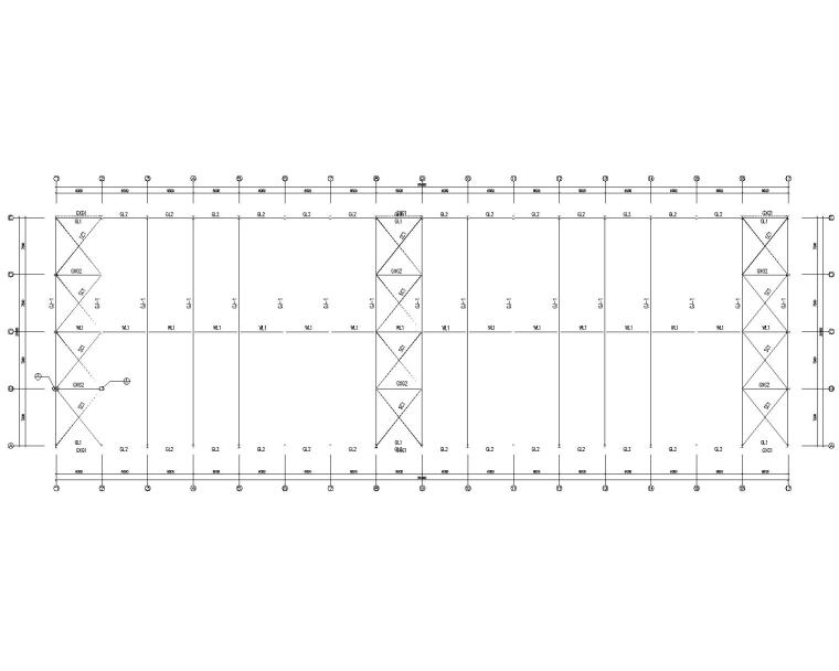 30米跨桁架钢结构厂房施工图资料下载-30米单跨钢结构厂房结构施工图（CAD）
