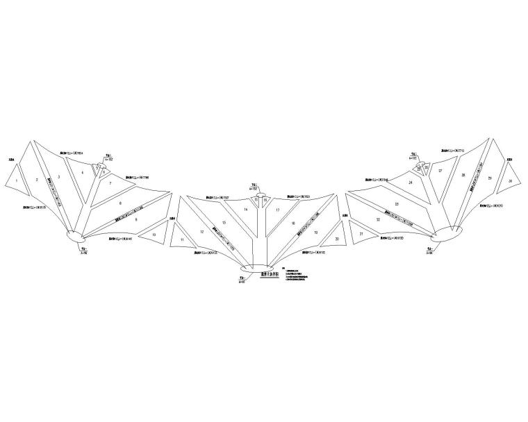 膜结构管桁架施工图资料下载-钢索膜结构结构施工图（CAD）