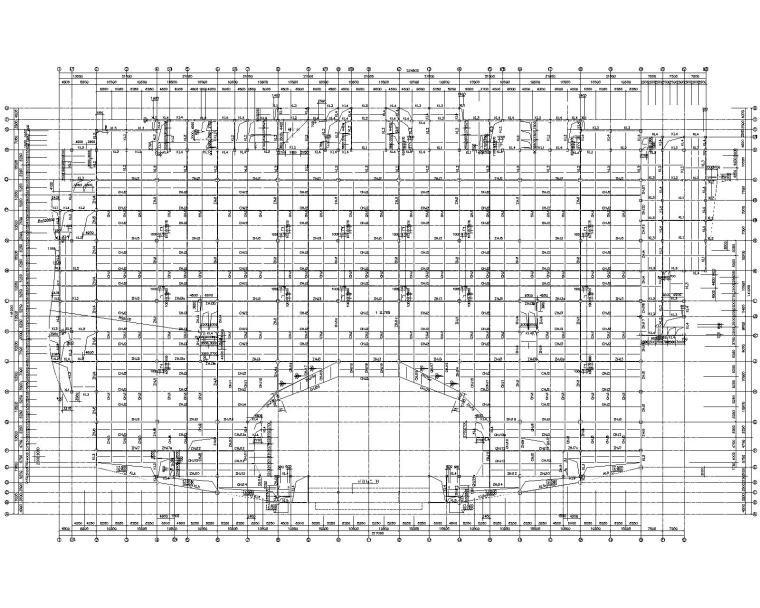 钢结构展览中心管理方案资料下载-某钢结构框架会展中心施工图（CAD）