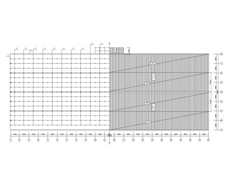 2层钢结构厂房cad资料下载-某网架钢结构厂房结构施工图（CAD）