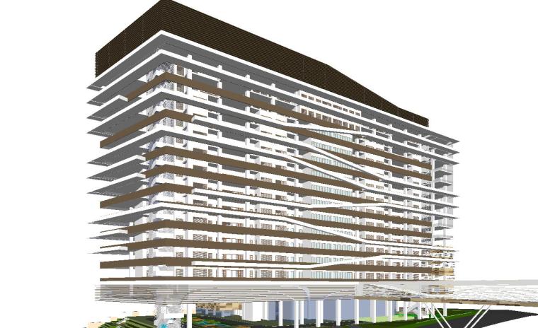 现代风格大型医院资料下载-国外现代风格IICH医院建筑模型设计