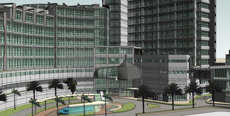 现代风格大型医院资料下载-菲律宾现代风格产科医院建筑模型设计