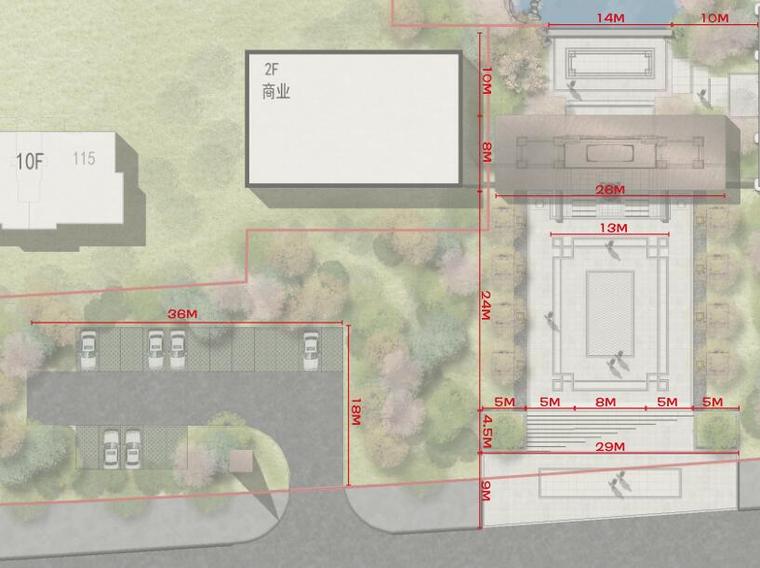 [贵州]新中式风格示范区景观方案 2019-入口形象展示区丨尺寸图