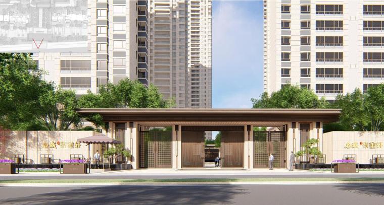 新中式围合式小区景观方案资料下载-[江西]新中式住宅景观方案设计