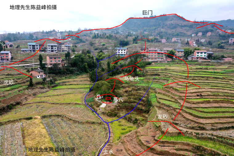 二十八宿风水消砂纳水案例资料下载-陈益峰：出泥龟形，马氏七品祖地