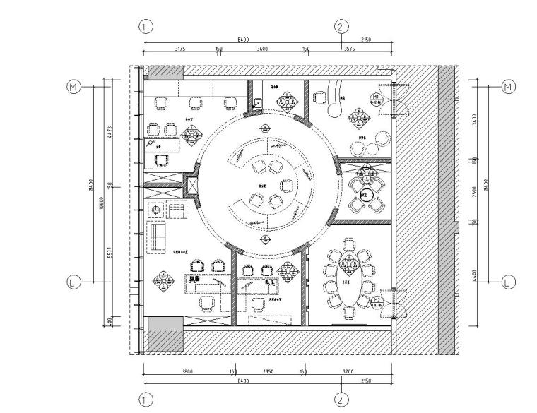 现代风格样板间软装方案资料下载-[广东]现代风格办公空间户型样板间施工图