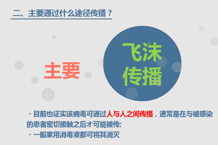 防控新型冠状病毒感染知识手册培训讲义PPT-19主要通过什么途径传播