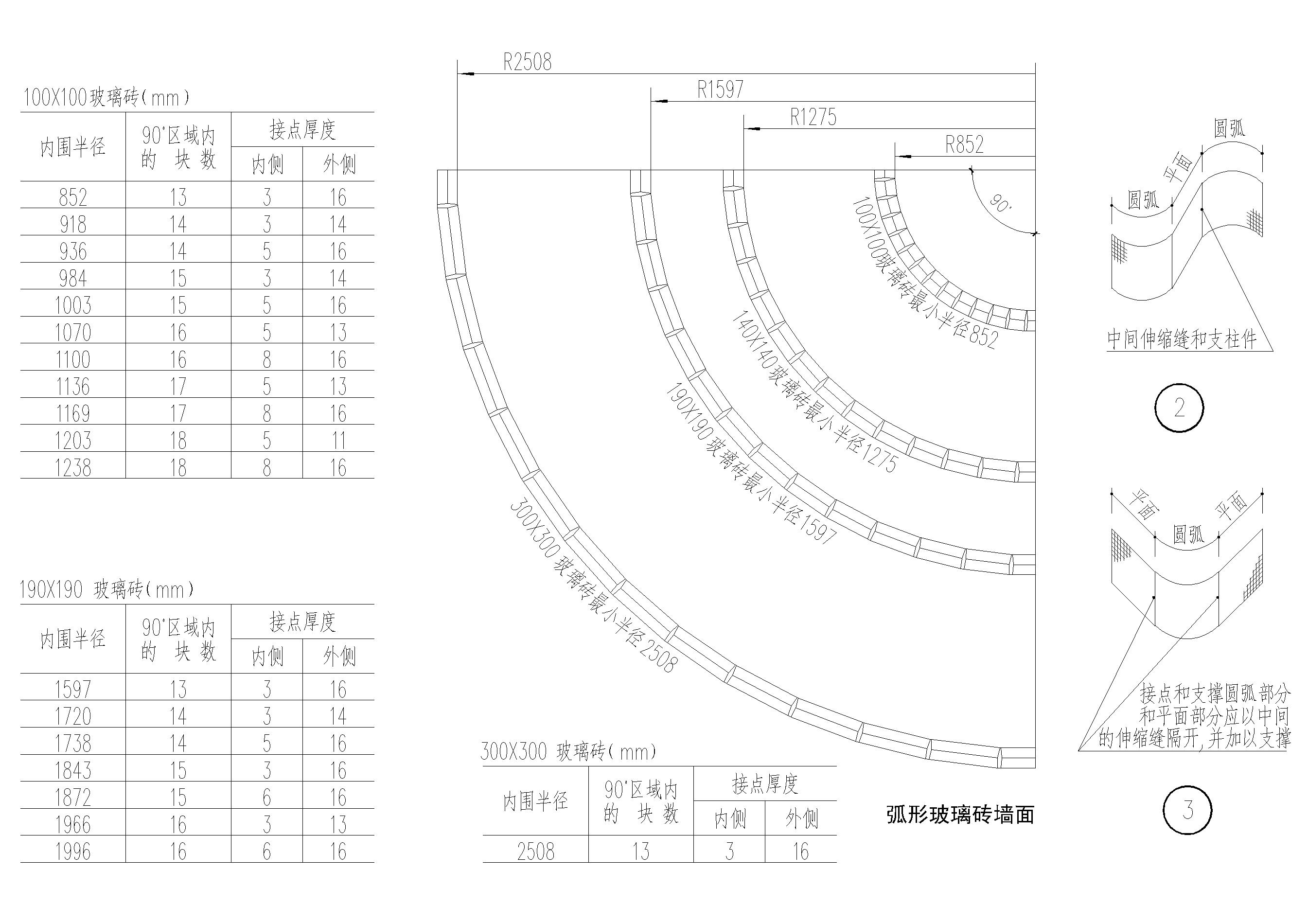 有弧度的墙的立面图图片