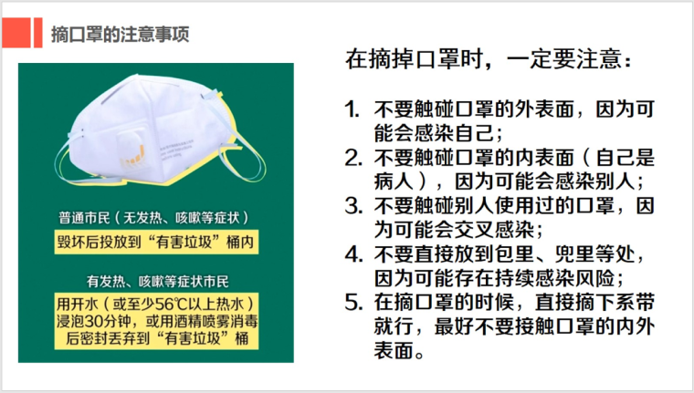 防控新型冠状病毒预防培训课件-注意事项