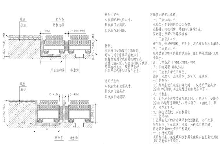 儿童福利院标准图集资料下载-设计院标准图集 -地毯节点