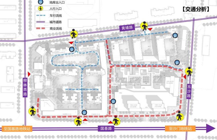 豪华高层住宅+商业总体规划及建筑设计-交通分析