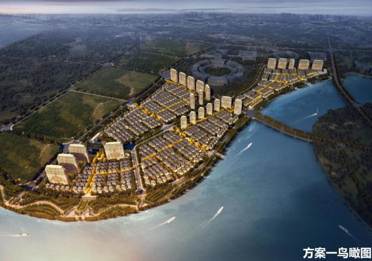 新中式大豪宅资料下载-[山东]新中式滨水别墅高层住宅建筑方案设计