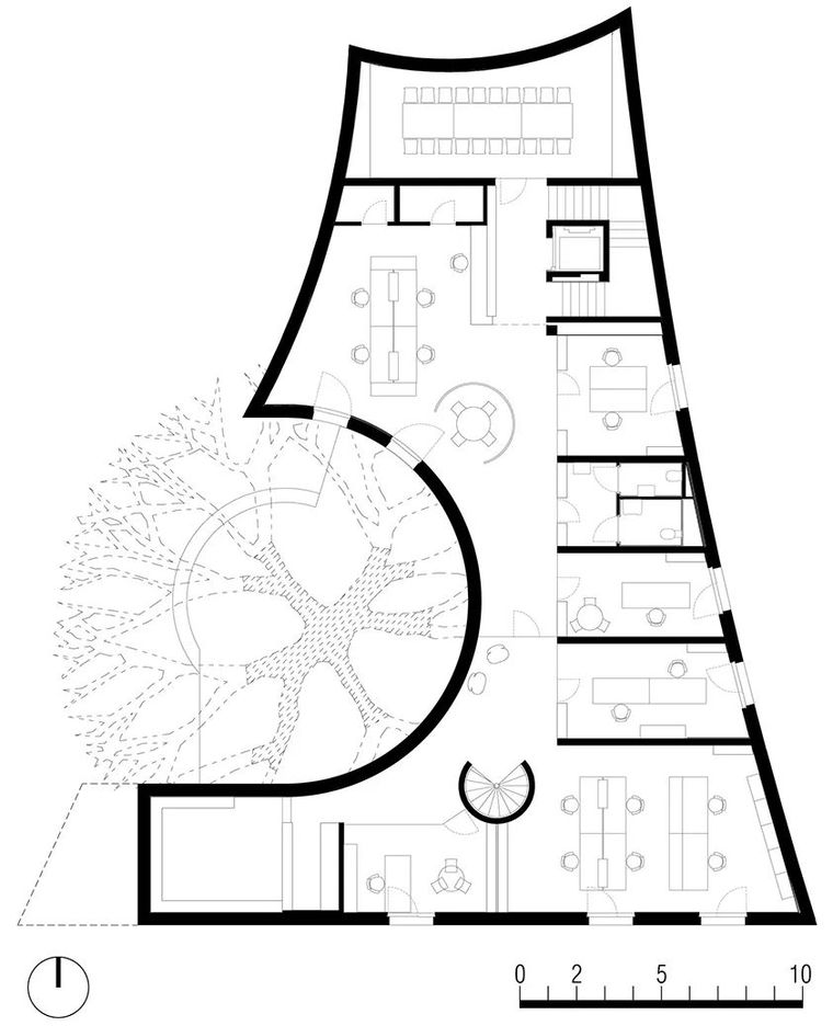 ▼一层平面图 modusarchitects▼二层平面图 modusarchitects