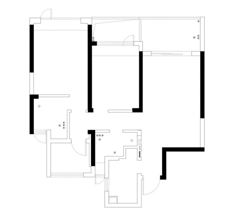 90平方三室户型资料下载-90㎡简约风格装修效果图，三室小屋~
